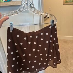 Abercrombie & Fitch Brown Polka Dot Mini Skirt